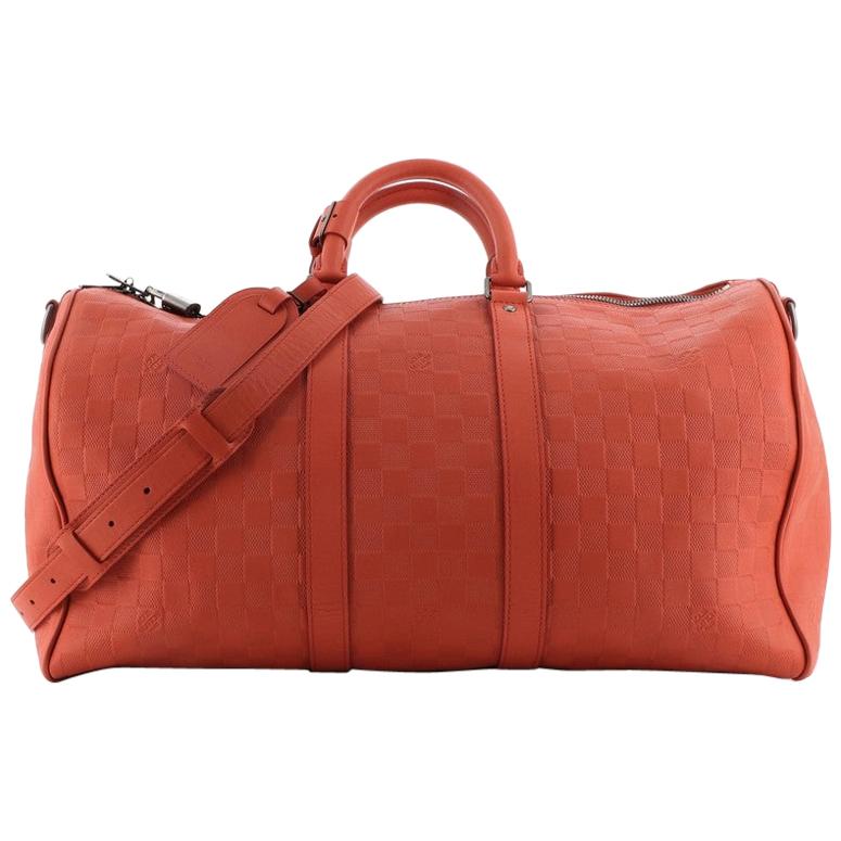 Louis Vuitton Keepall Bandouliere Bag Damier Infini Leather 45