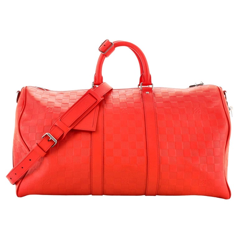 Louis Vuitton Keepall Bandouliere Bag Damier Infini Leather 45 at 1stDibs