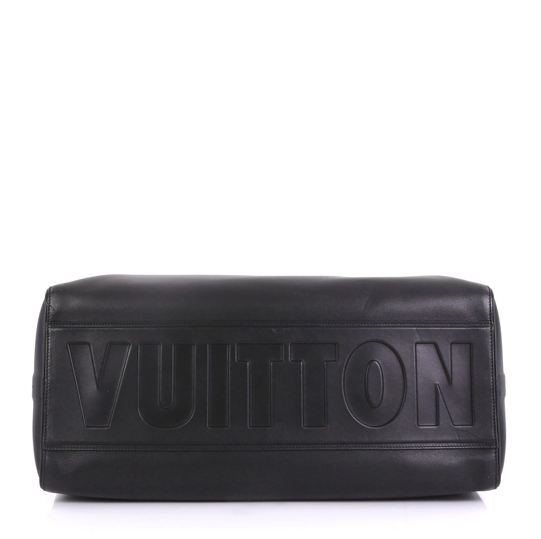 Louis Vuitton Keepall Bandouliere Bag Infinity Leather with Limited Edition Mono In Good Condition In NY, NY