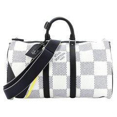 Louis Vuitton Keepall Bandouliere Bag Latitude Damier Cobalt 45