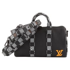 Authenticated Used Louis Vuitton Keepall XS M80842 Leather Yellow / White  Virgil Abloh 2WAY Shoulder Bag Handbag 