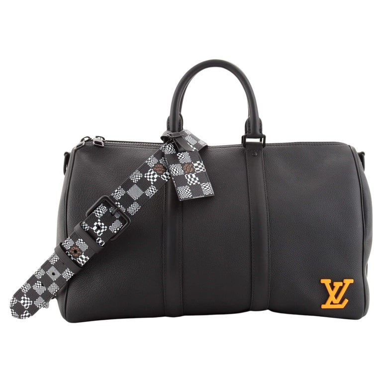 Louis Vuitton Keepall Bandouliere Bag Leather with Limited Edition For Sale  at 1stDibs