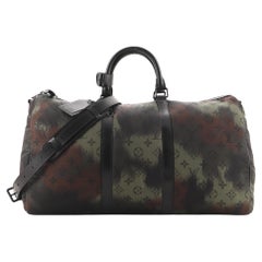 Louis Vuitton Keepall Bandouliere Bag Limited Edition Camouflage Monogram Nylon
