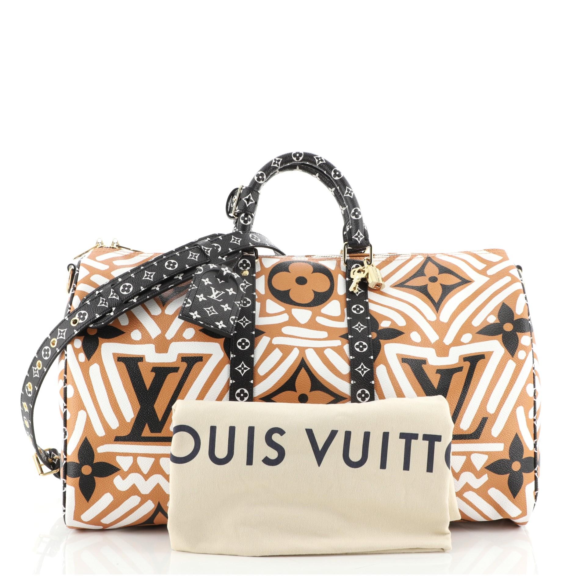 Ham selv Forespørgsel Vandret Louis Vuitton Keepall Bandouliere Bag Limited Edition Crafty Monogram Giant  45 at 1stDibs