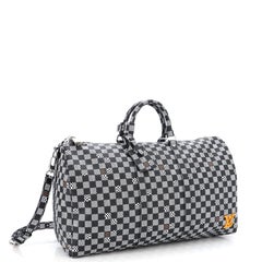 Louis Vuitton Keepall Bandouliere Bag Limited Edition Distorted Damier 50