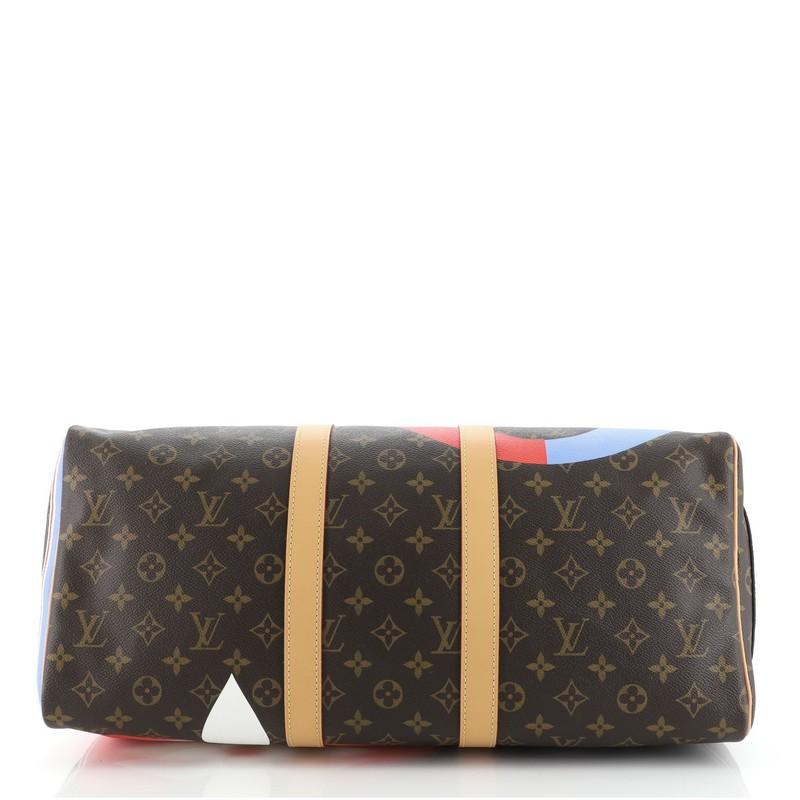 Louis Vuitton Keepall Bandouliere Tasche Limited Edition ‚Game On‘ Monogramm Segeltuch 45 für Damen oder Herren