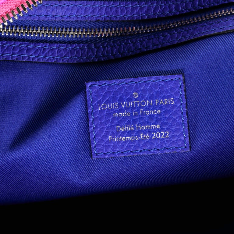 Louis Vuitton, Bags, Louis Vuitton Limited Edition Pink Blue Monogram Taurillon  Illusion Keepall 5