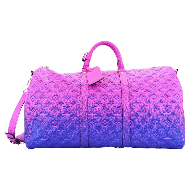 Vuitton Abloh Illusion Leather Keepall For Sale at 1stDibs