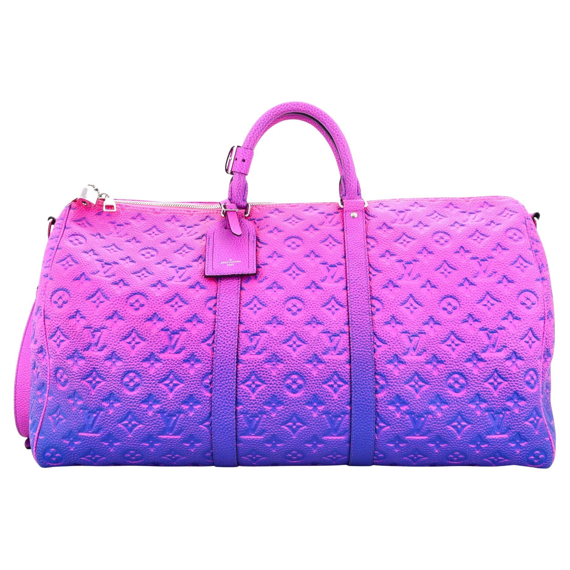 Louis Vuitton Keepall Bandouliere Bag Limited Edition Illusion Monogram For Sale