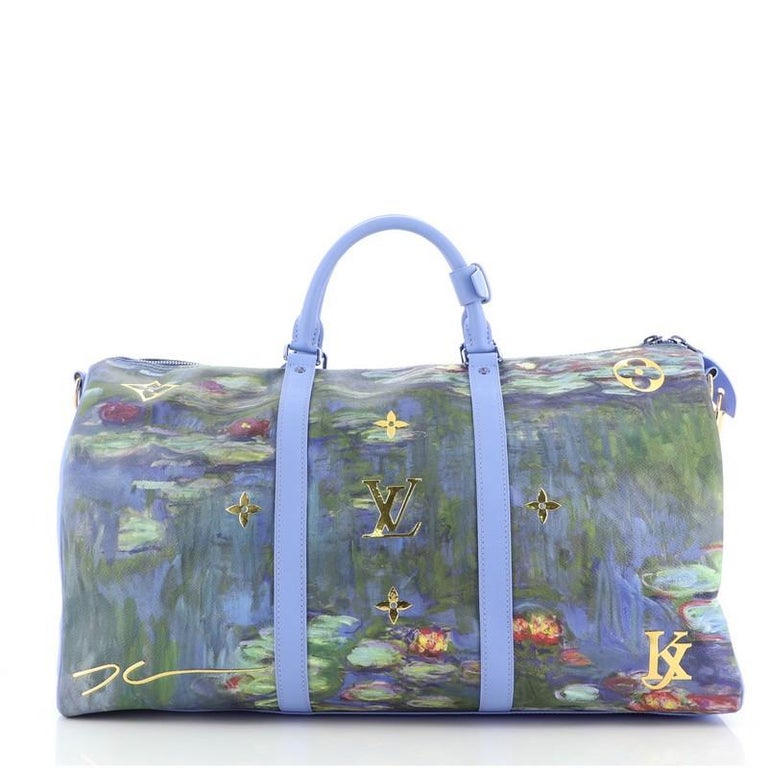Louis Vuitton Keepall Bandouliere Bag Limited Edition Jeff Koons Van Gogh  Print at 1stDibs