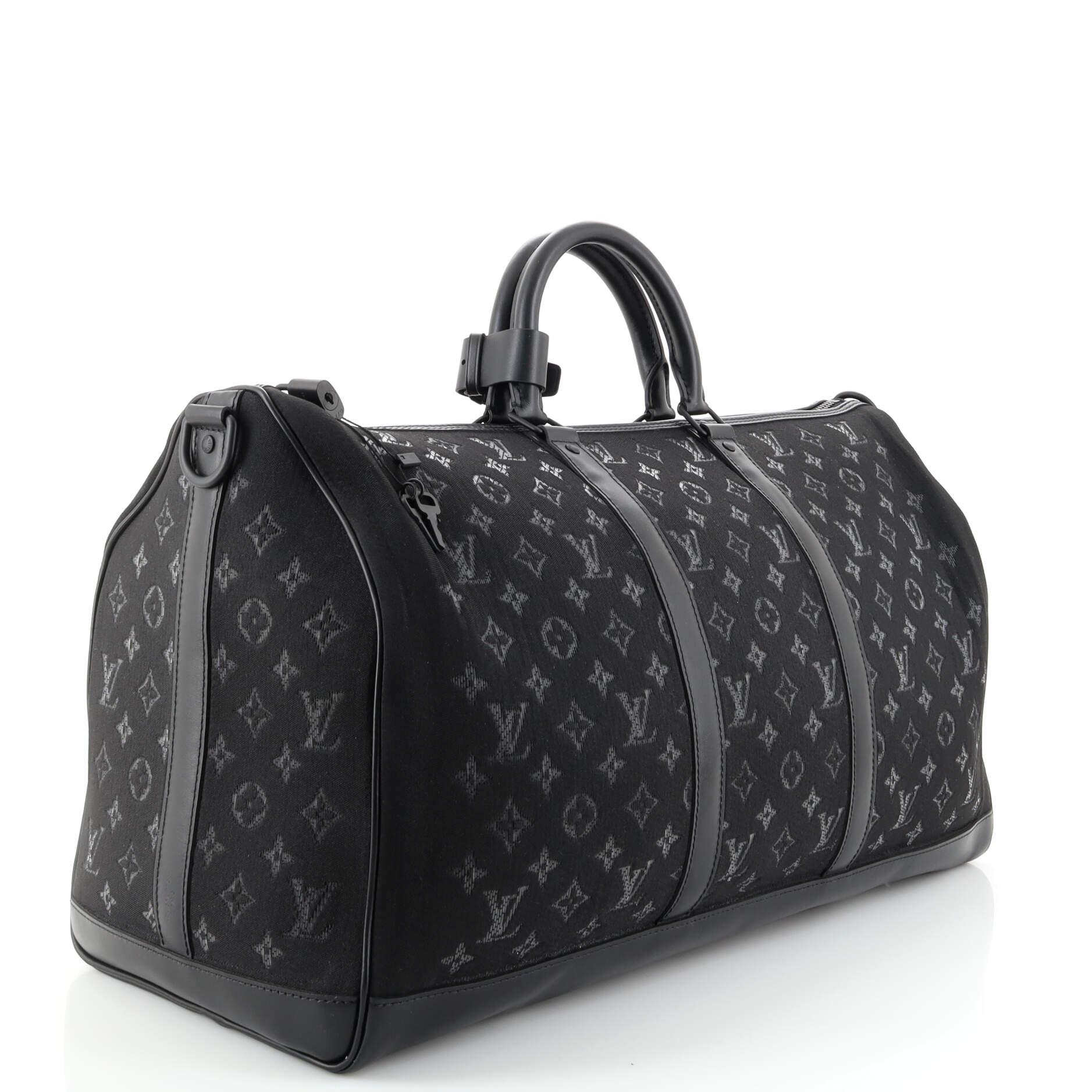 Louis Vuitton Keepall Bandouliere Bag Limited Edition Light Up Monogram Jacquard In Good Condition In NY, NY