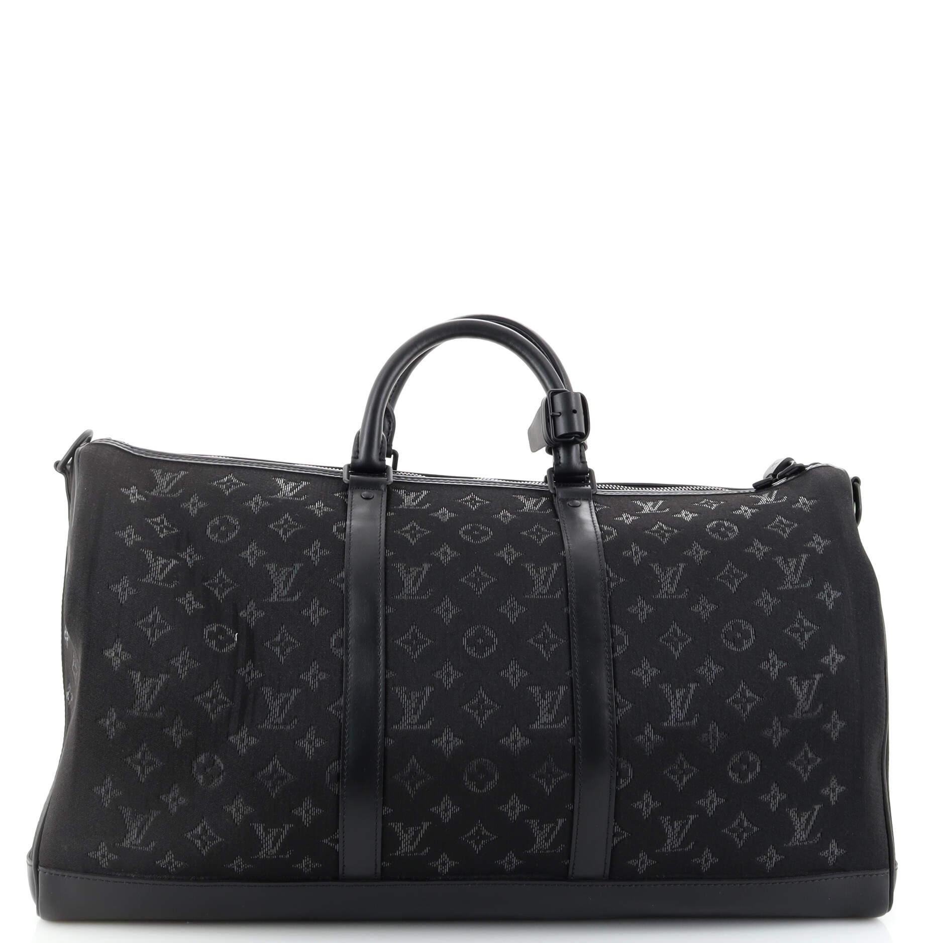 Women's Louis Vuitton Keepall Bandouliere Bag Limited Edition Light Up Monogram Jacquard