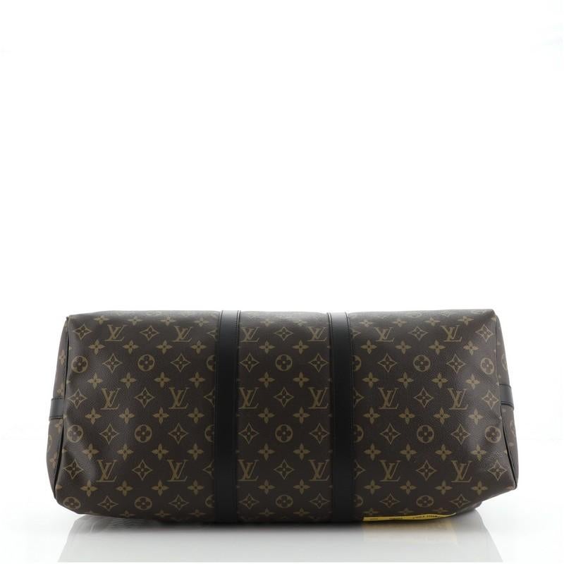 Louis Vuitton Keepall Bandouliere Bag Limited Edition Logo Story Monogram Canvas In Good Condition In NY, NY