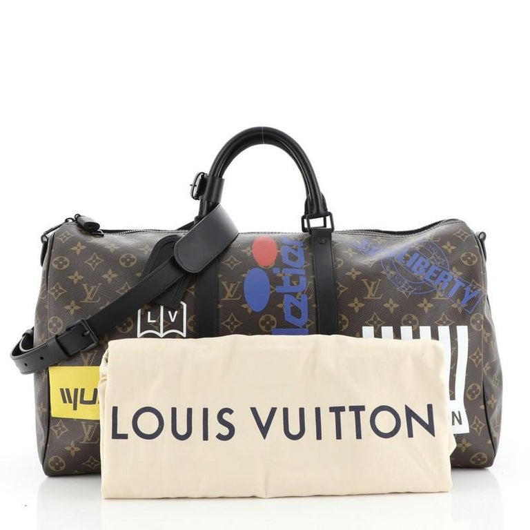 Louis Vuitton Keepall Bandouliere Bag Limited Edition Monogram Jungle Dot  at 1stDibs