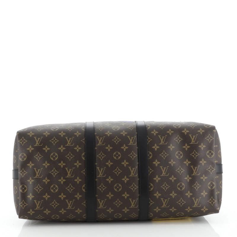 Black Louis Vuitton Keepall Bandouliere Bag Limited Edition Logo Story Monogram