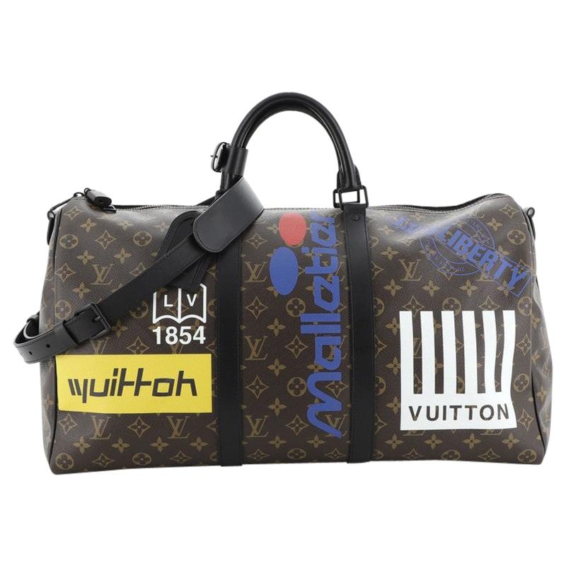Louis Vuitton Keepall Bandouliere Bag Limited Edition Logo Story Monogram