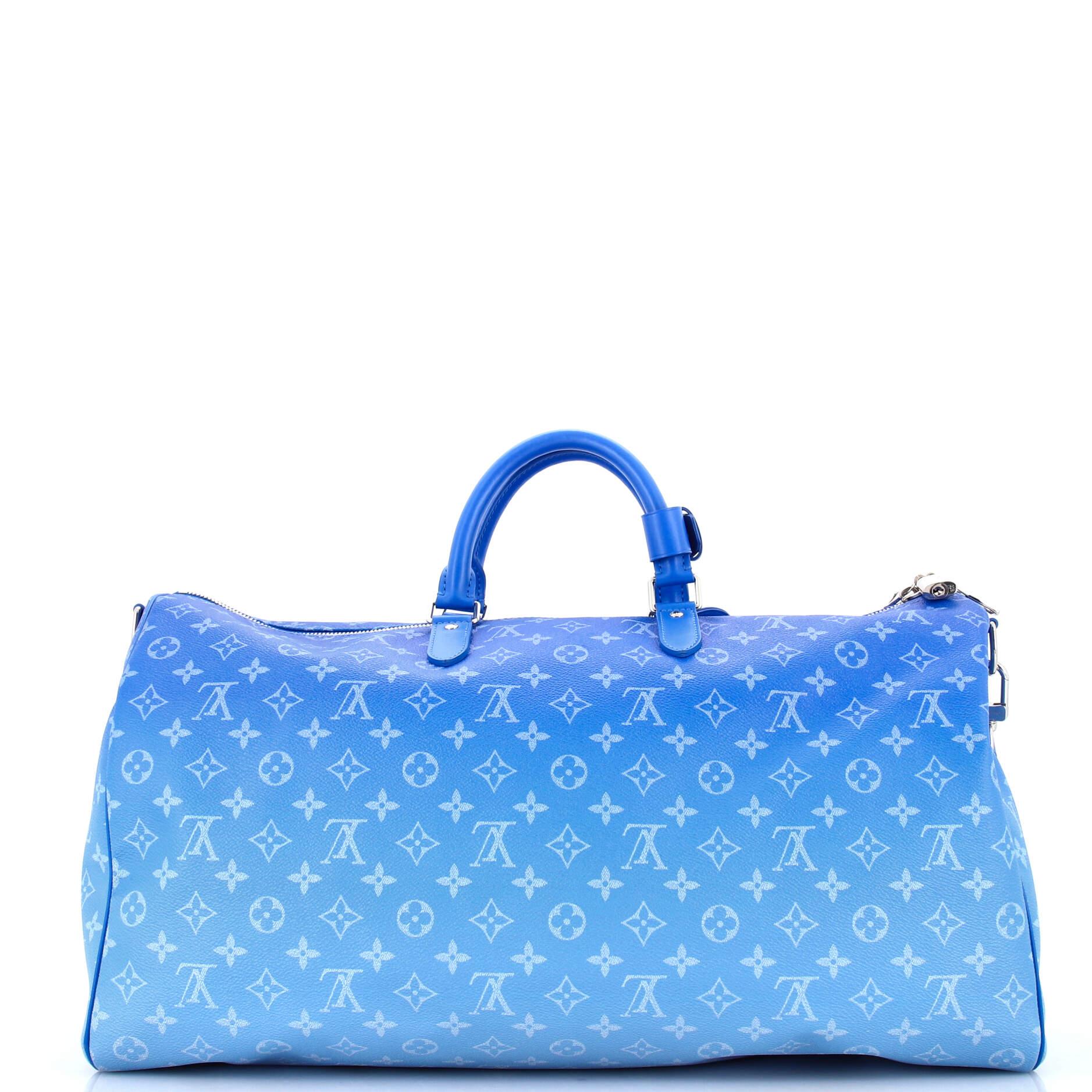 Louis Vuitton Keepall Bandouliere Bag Limited Edition Monogram Clouds 50 In Good Condition In NY, NY