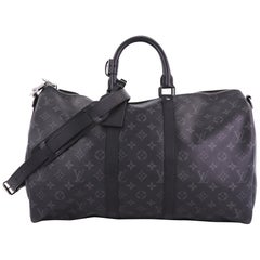 Louis Vuitton Keepall Bandouliere Bag Limited Edition Monogram Eclipse Canvas 45