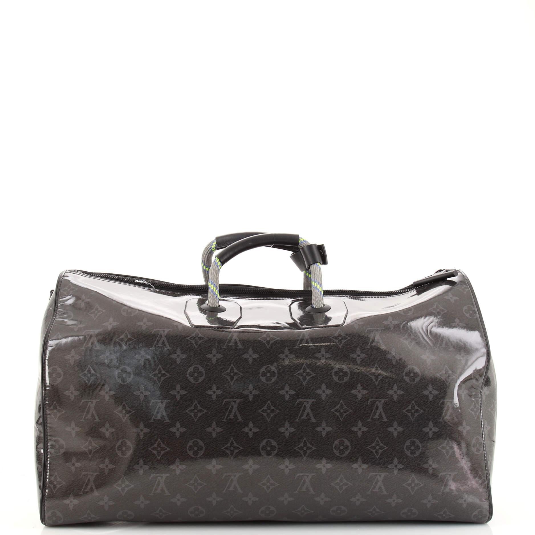 Louis Vuitton Keepall Bandouliere Bag Limited Edition Monogram Eclipse Glaze In Good Condition In NY, NY
