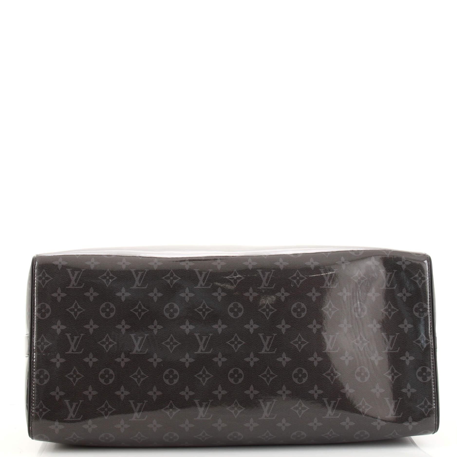 Women's or Men's Louis Vuitton Keepall Bandouliere Bag Limited Edition Monogram Eclipse Glaze