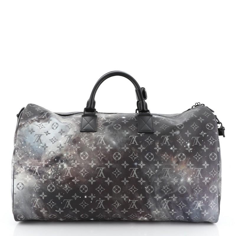 Gray Louis Vuitton Keepall Bandouliere Bag Limited Edition Monogram Galaxy Canvas 50 