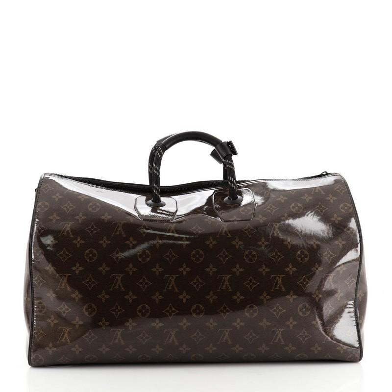 Black Louis Vuitton Keepall Bandouliere Bag Limited Edition Monogram Glaze Canv