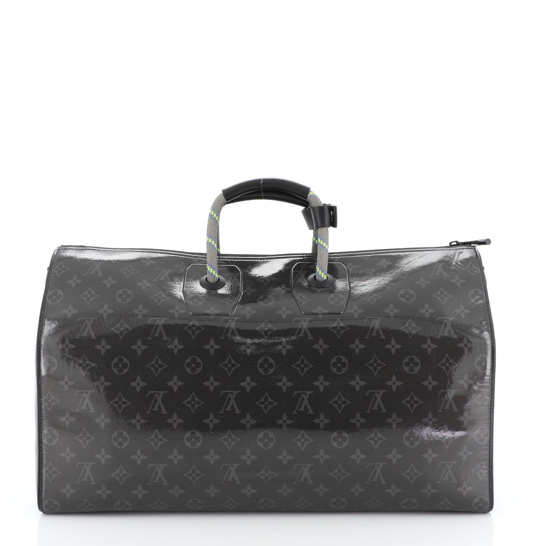 Louis Vuitton Keepall Bandouliere Bag Limited Edition Monogram Glaze Eclipse Can In Good Condition In NY, NY
