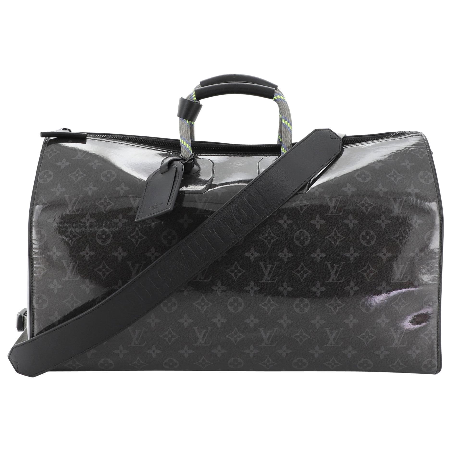 Louis Vuitton Keepall Bandouliere Bag Limited Edition Monogram Glaze Eclipse Can