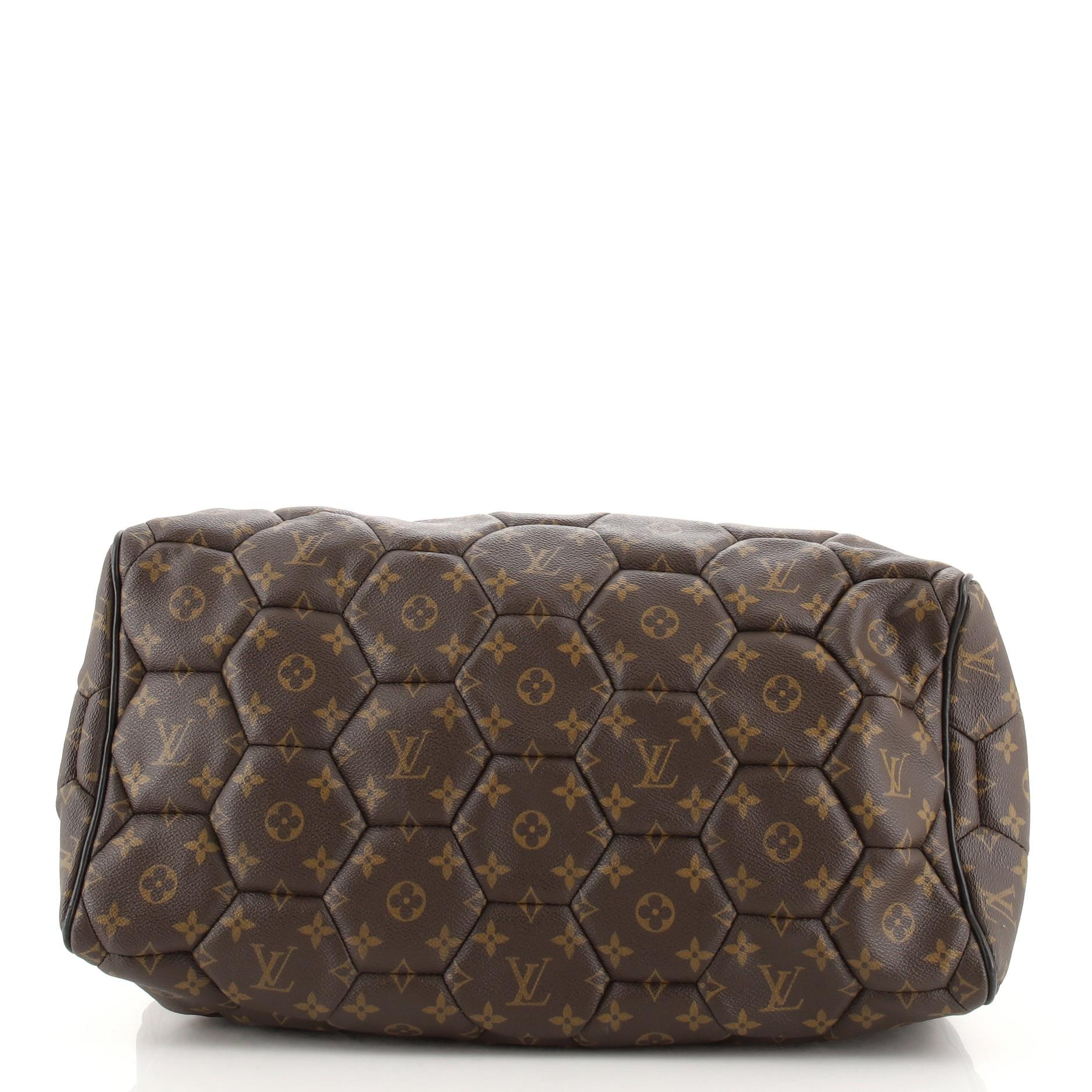 Black Louis Vuitton Keepall Bandouliere Bag Limited Edition Monogram Hexagone Canvas 