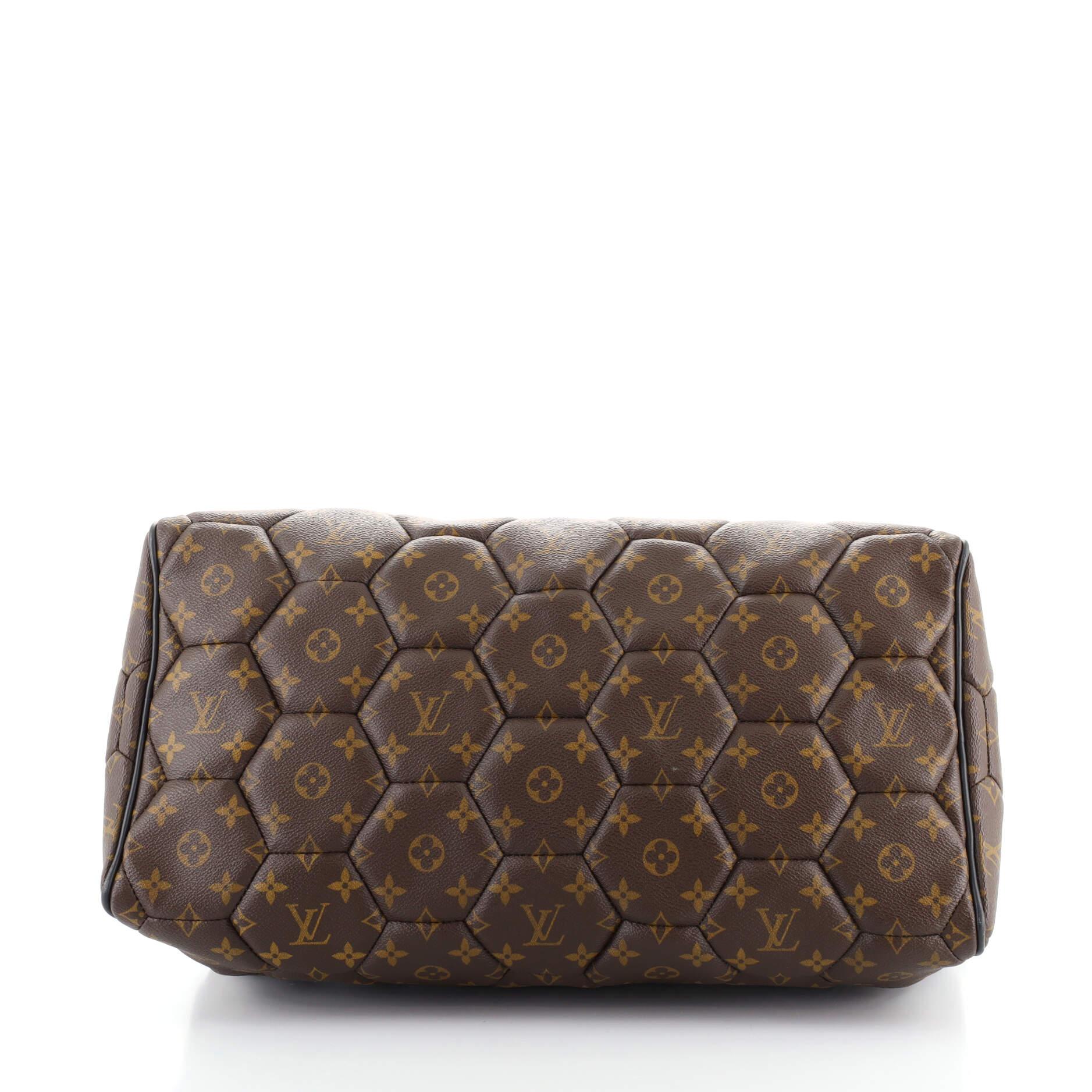 Black Louis Vuitton Keepall Bandouliere Bag Limited Edition Monogram Hexagone Canvas45