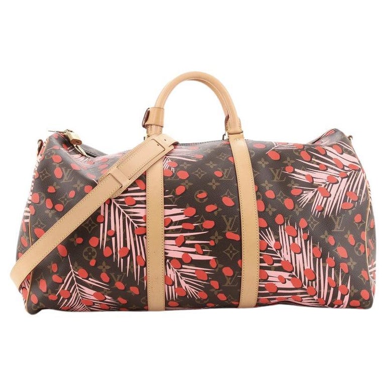 Louis Vuitton Keepall Bandouliere Bag Limited Edition Monogram Jungle Dot