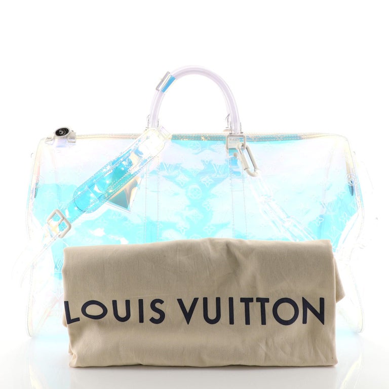 Louis Vuitton Keepall Bandouliere Bag Limited Edition Monogram Prism PVC 50 at 1stdibs
