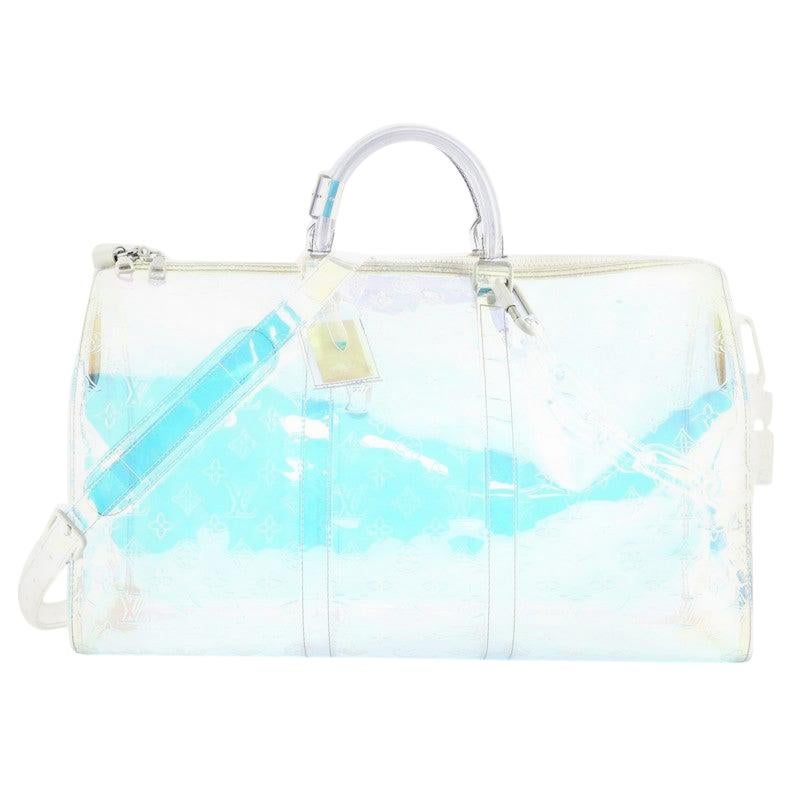 Louis Vuitton Keepall Bandouliere Bag Limited Edition Monogram Prism PVC 50