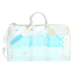 Louis Vuitton Keepall Bandouliere Bag Limited Edition Monogram Prism PVC 50
