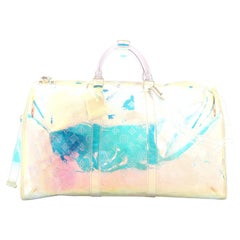 Louis Vuitton Keepall Bandouliere Bag Limited Edition Monogram Prism PVC 50