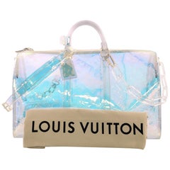 Louis Vuitton Keepall Bandouliere Bag Limited Edition Monogram Prism PVC 50  For Sale at 1stDibs