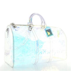 Louis Vuitton Keepall Bandouliere Bag Limited Edition Monogram Prism PVC