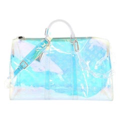  Louis Vuitton  Keepall Bandouliere Bag Limited Edition Monogram Prism PVC