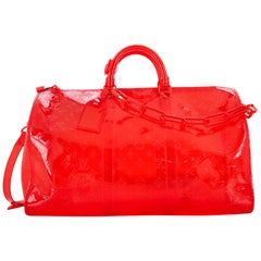 Louis Vuitton Keepall Bandouliere Bag Limited Edition Monogram PVC 50 Louis Vuitton Keepall Bandouliere Bag Limited Edition Monogram PVC 50