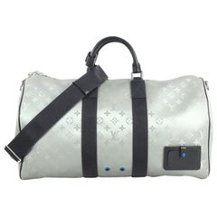 Louis Vuitton Keepall Bandouliere Bag Limited Edition Monogram Satellite Canvas 