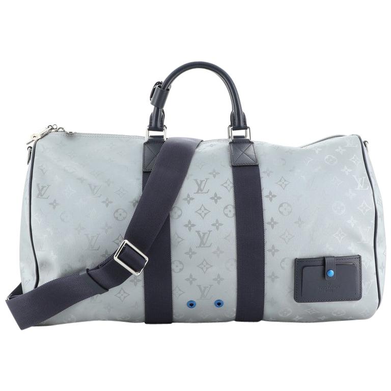 Louis Vuitton Keepall Bandouliere Bag Limited Edition Monogram Satellite Canvas