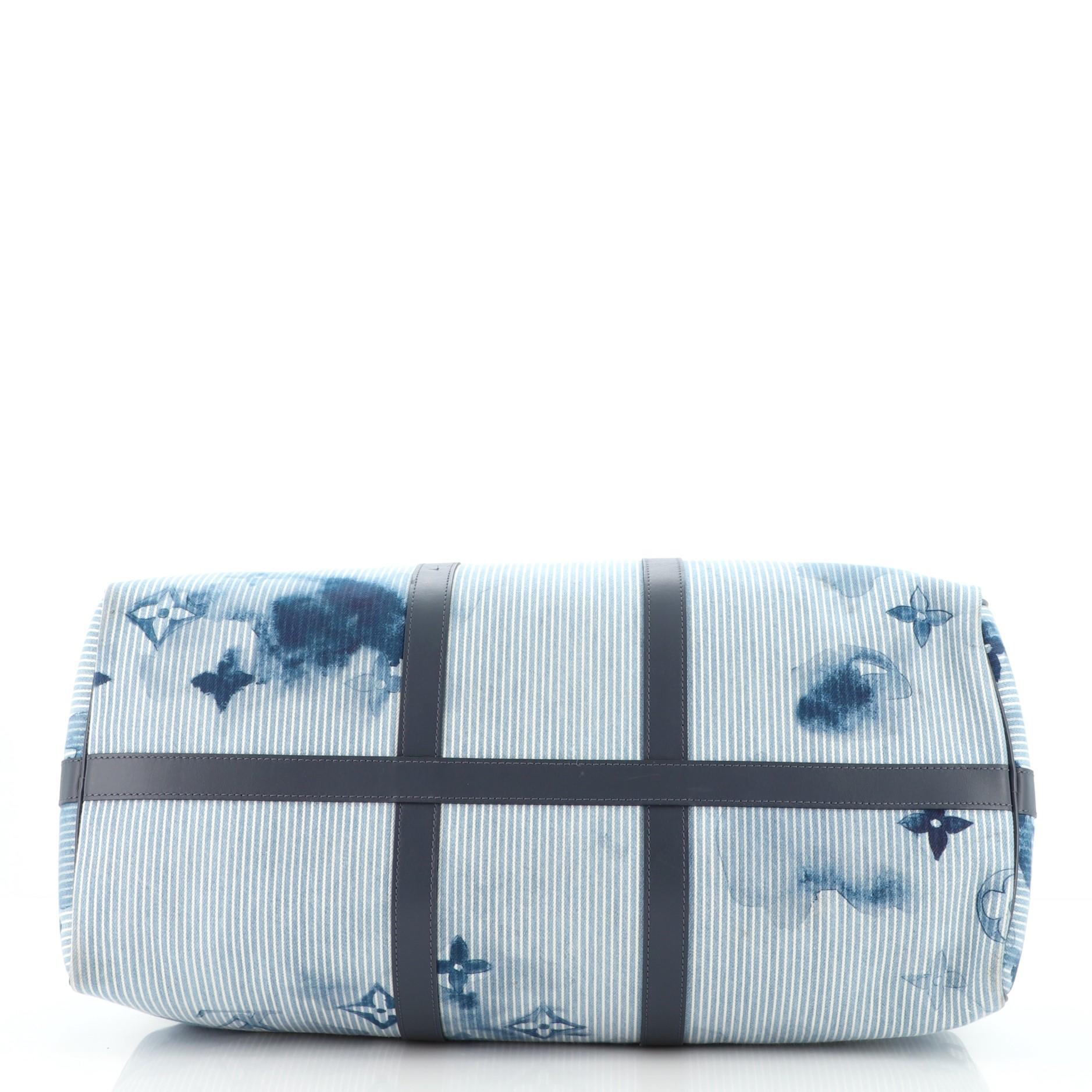 Louis Vuitton Keepall Bandouliere Bag Limited Edition Monogram Watercolo In Good Condition In NY, NY