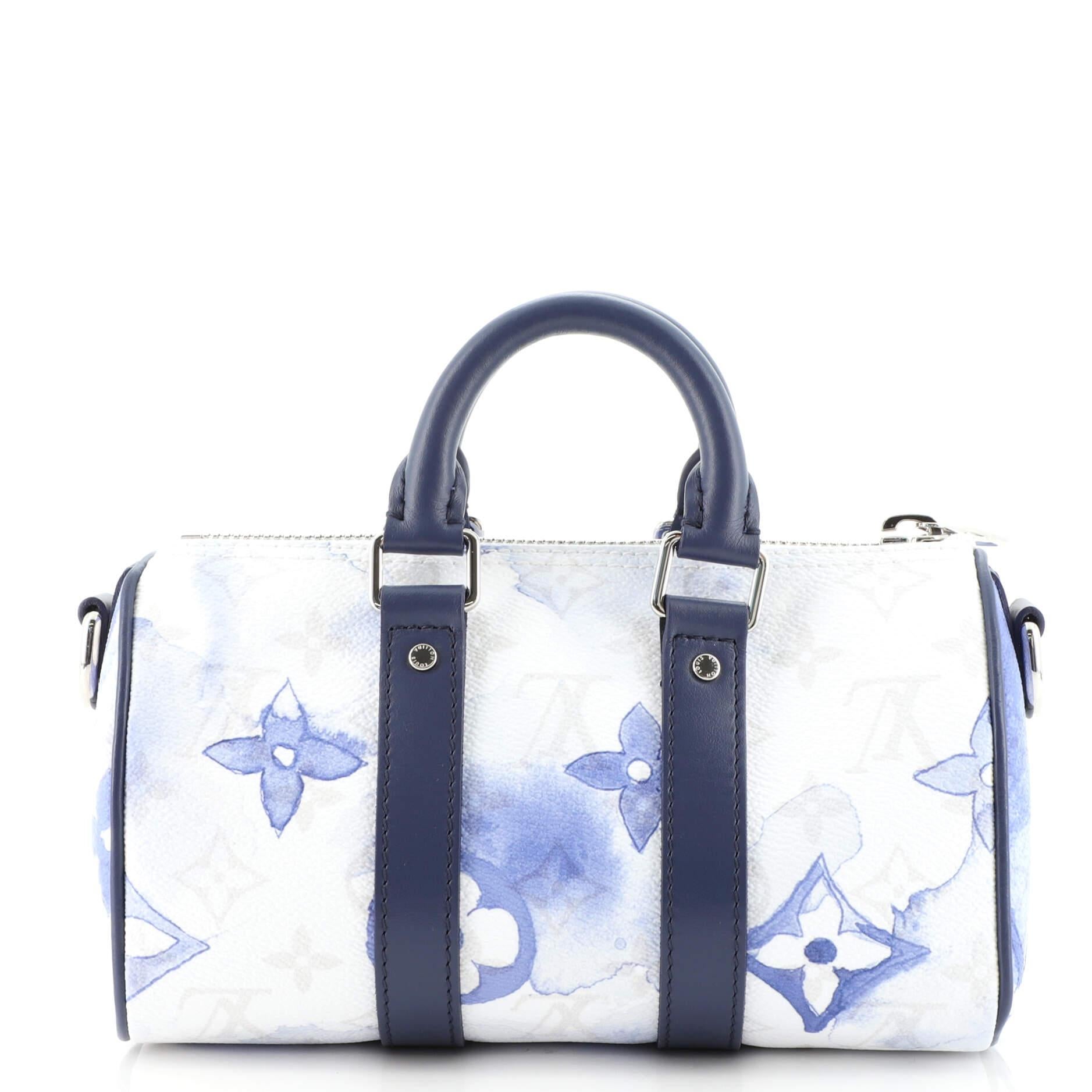 Purple Louis Vuitton Keepall Bandouliere Bag Limited Edition Monogram Watercolor Canvas