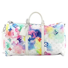 Louis Vuitton Keepall Bandouliere Bag Limited Edition Monogram Watercolor Canvas