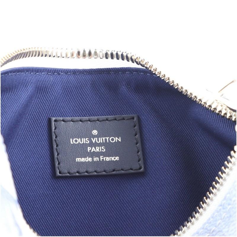Blue Louis Vuitton Keepall Bandouliere Bag Limited Edition Monogram Watercolor