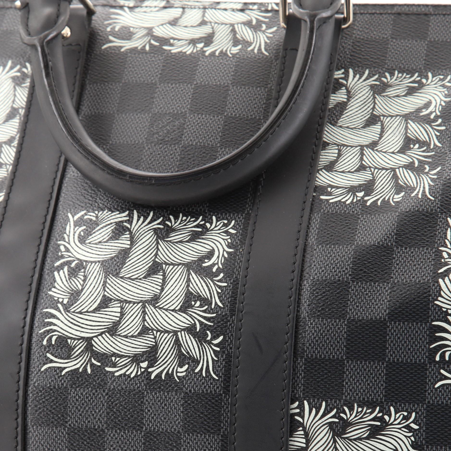 Louis Vuitton Keepall Bandouliere Bag Limited Edition Nemeth Damier Graphite 45 1