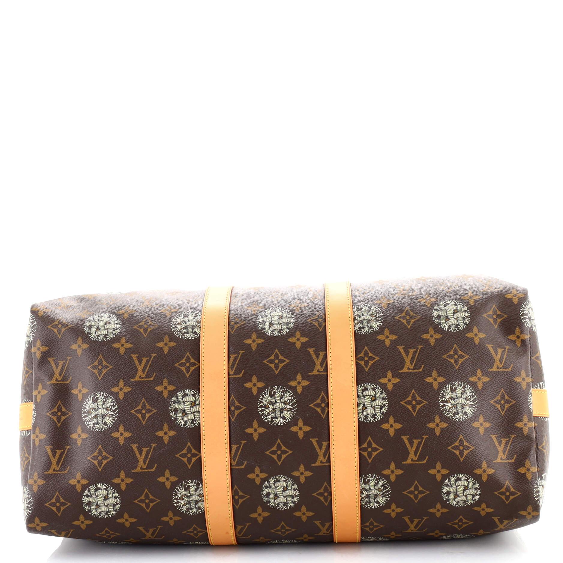 Louis Vuitton Keepall Bandouliere Bag Limited Edition Nemeth Monogram Canvas 45 In Good Condition In NY, NY