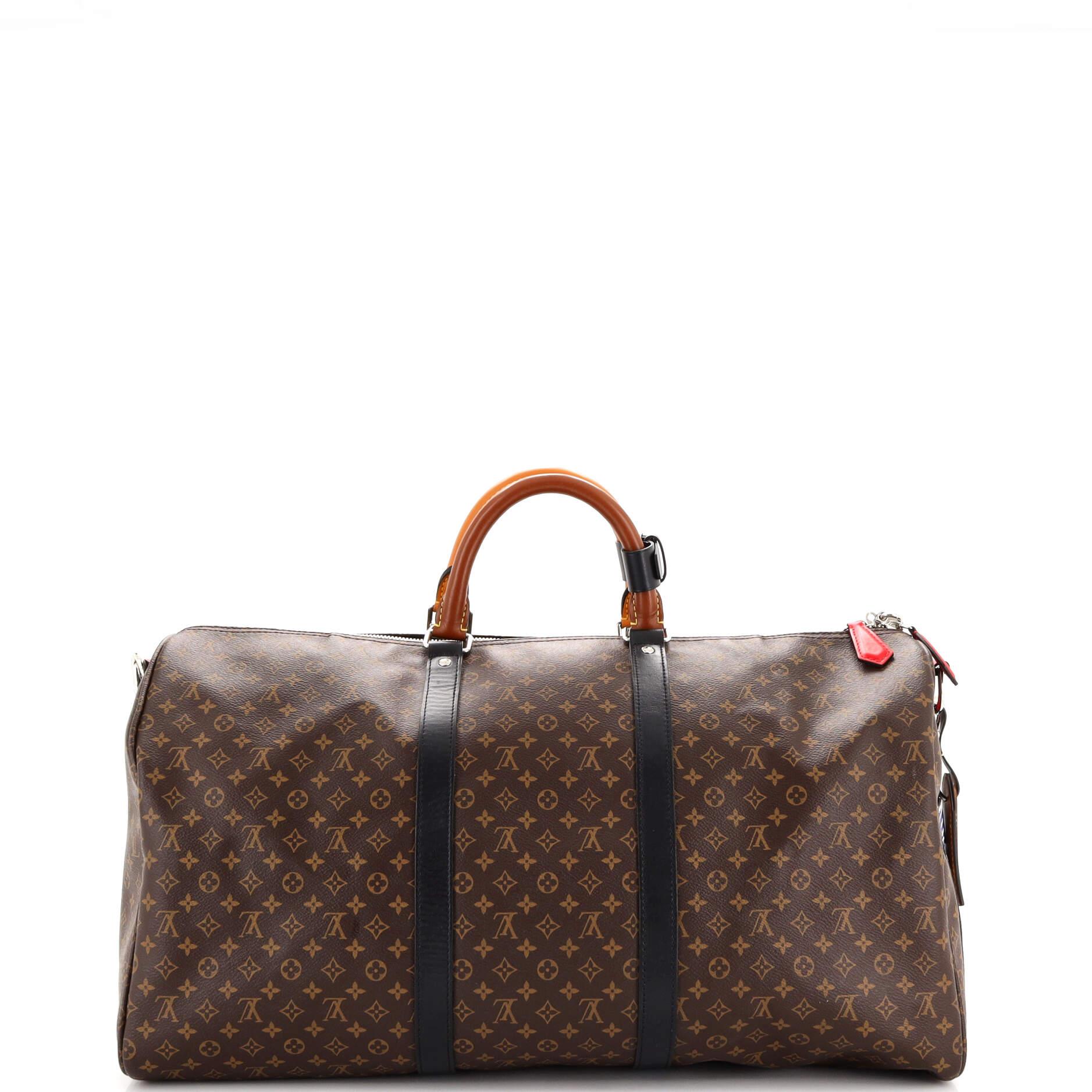 Louis Vuitton Keepall Bandouliere Bag Limited Edition Patchwork Monogram Canvas In Good Condition For Sale In NY, NY