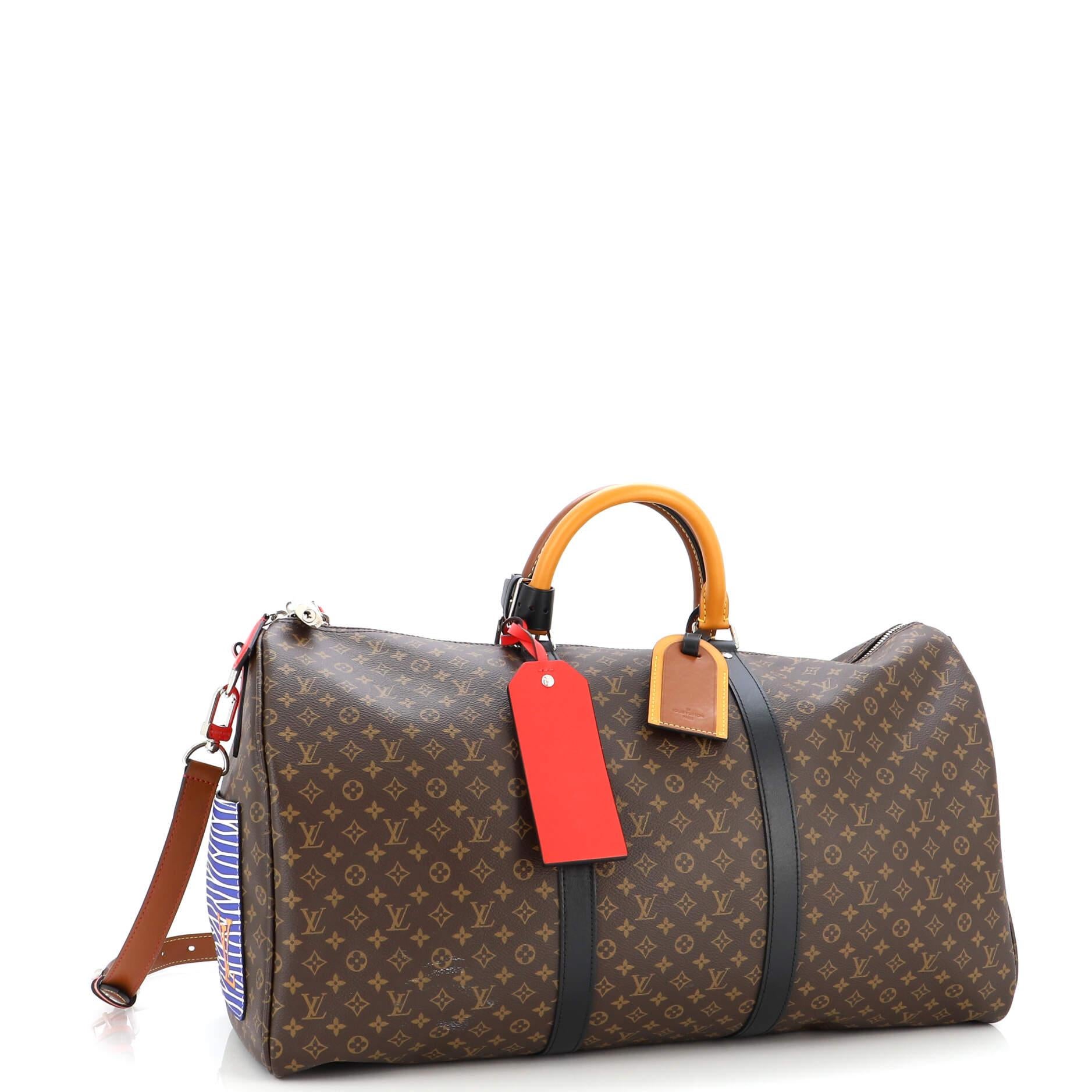 Louis Vuitton Keepall Bandouliere Bag Limited Edition Patchwork Monogram  In Good Condition In NY, NY