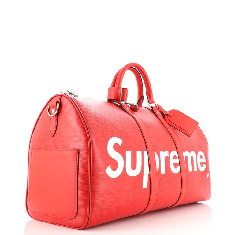 Louis Vuitton Keepall Bandouliere Bag Limited Edition Supreme Epi Leather  45 Red 117485177